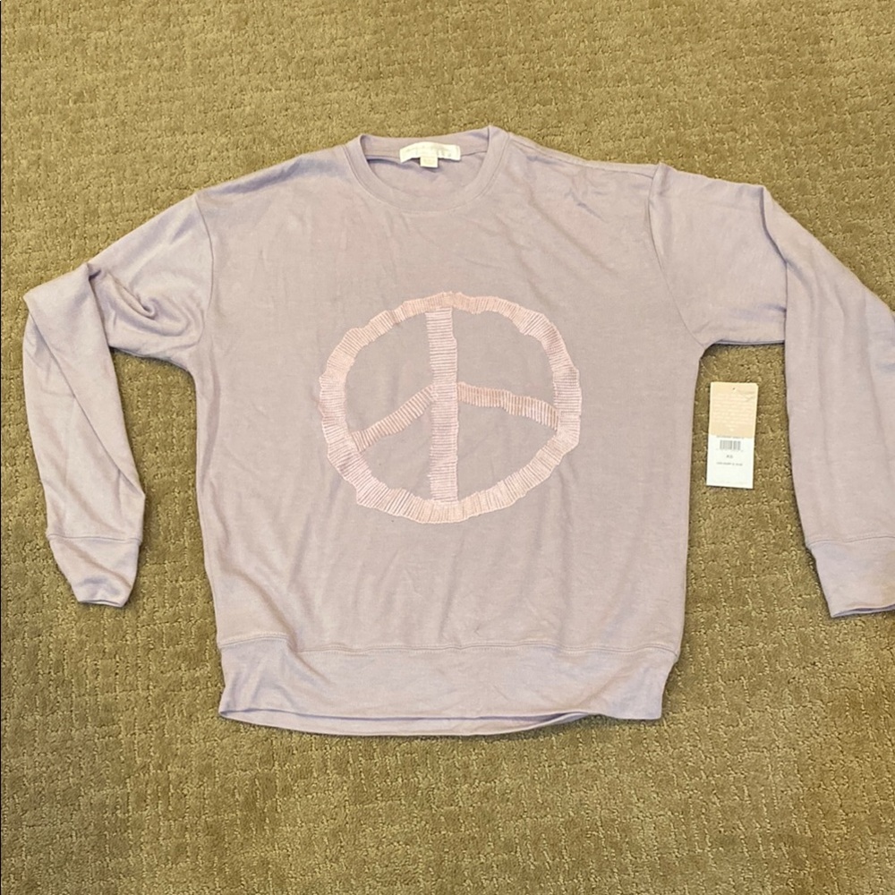 Lavender Peace Sign Sweatshirt